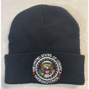 Adult Black United States Of America Washington DC Knit Beanie